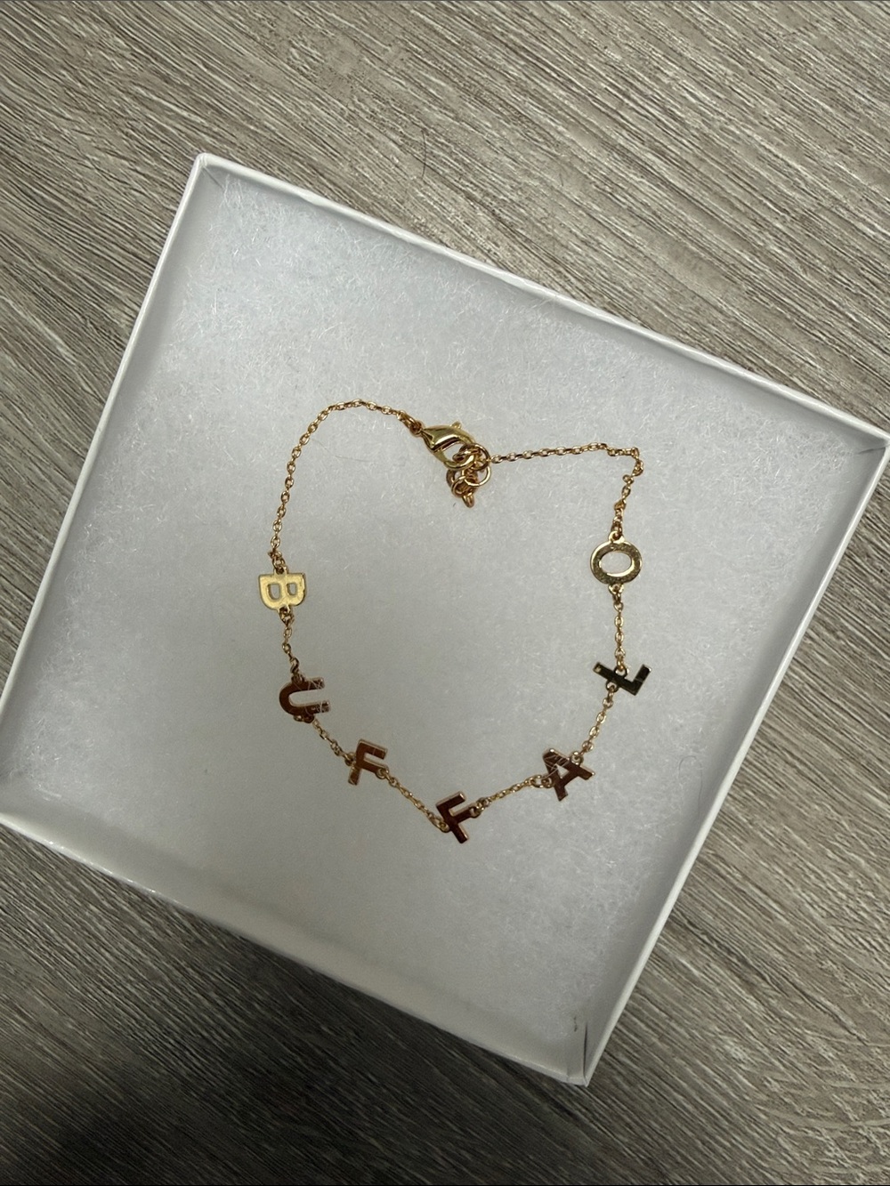 Buffalo David Bitton Gold Letter Charm Bracelet